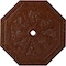 Ekena Millwork Spring Octagonal Medallion (Canopies up to 3"), 29 1/8"OD x 2 1/4"ID x 1 1/8"P, Burnished Mahogany CM30SPBMC - alternate 1